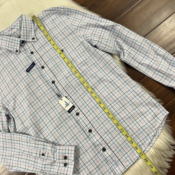 Johnnie O Men's‎ Size Small Blue Plaid Butch Prep Formance Button Down Shirt - Picture 4 of 9